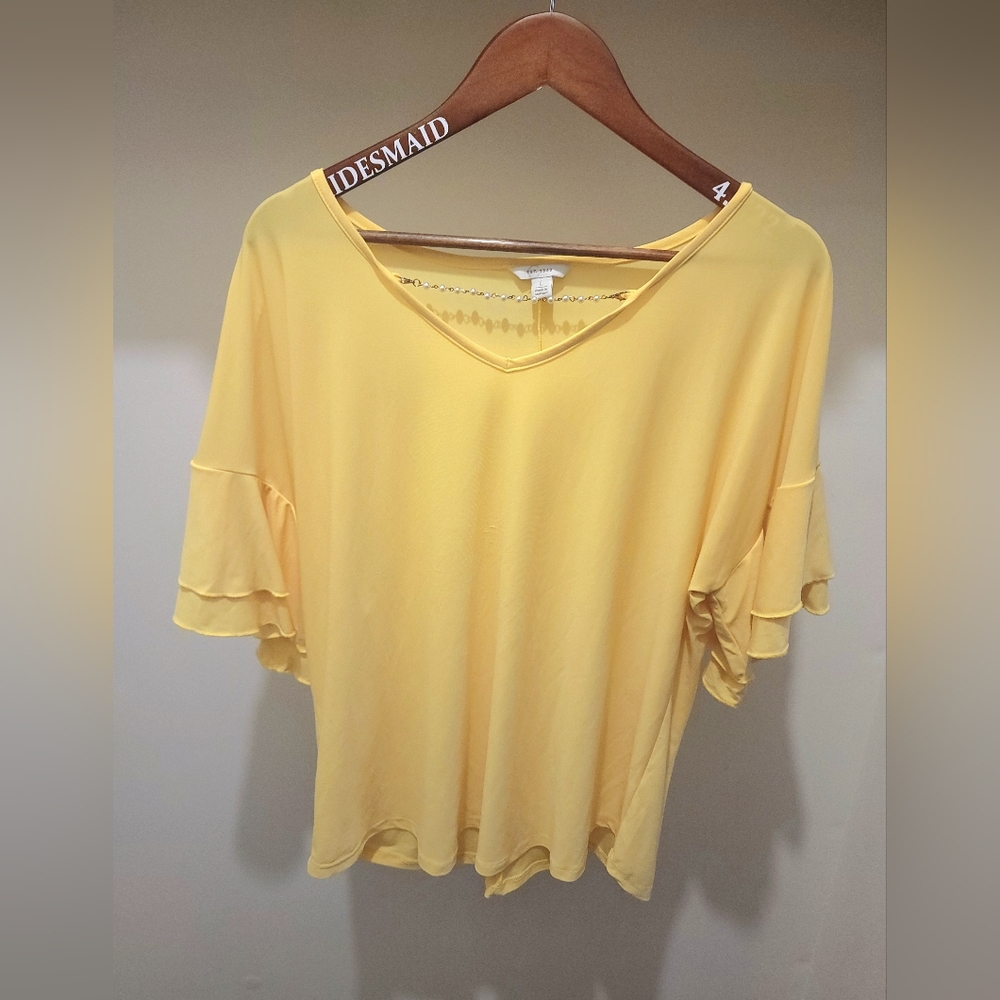 Large Est.1946 Yellow womens blouse